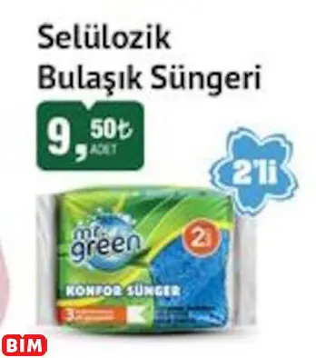 MR. GREEN SELÜLOZİK  BULAŞIK SÜNGERİ